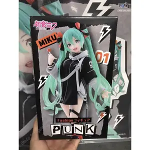 New Original Taito Vocaloid Hatsune Miku Fashion Anime Figure Punk Future Collection Desktop Decor Model Toys Christmas Gift
