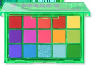 Bright Neon Makeup Eyeshadow Palette 15 Shades Green Purple Yellow Make Up Pallets Kit Vibrant Shimmer Matte Pigmented Blendable - Fruit Punch Cosmetic