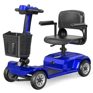 Unificare 4-Wheel Heavy-Duty Powered Mobility Scooter for Seniors, 12.4 Mi Range, 419 LBS Weight Capacity, Easy to Operate & Foldable