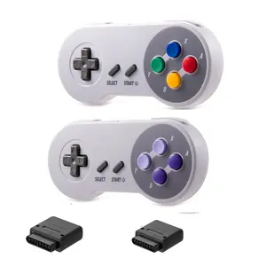 Wireless SNES Controller 2.4GHz Rechargeable Gamepad – Retro Super Nintendo Controller with 7-Pin Receiver
