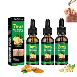 【3 bottles】JAYSUING Ginger Nail Treatment | Vitamin E & Plant Essential Oils for Nail Care | Supports Recovery from Onychomycosis, Paronychia, & Nail Deformation | Nail Nutrient Strengthener Oil - Ginger Cuticle Care Oil for Nails