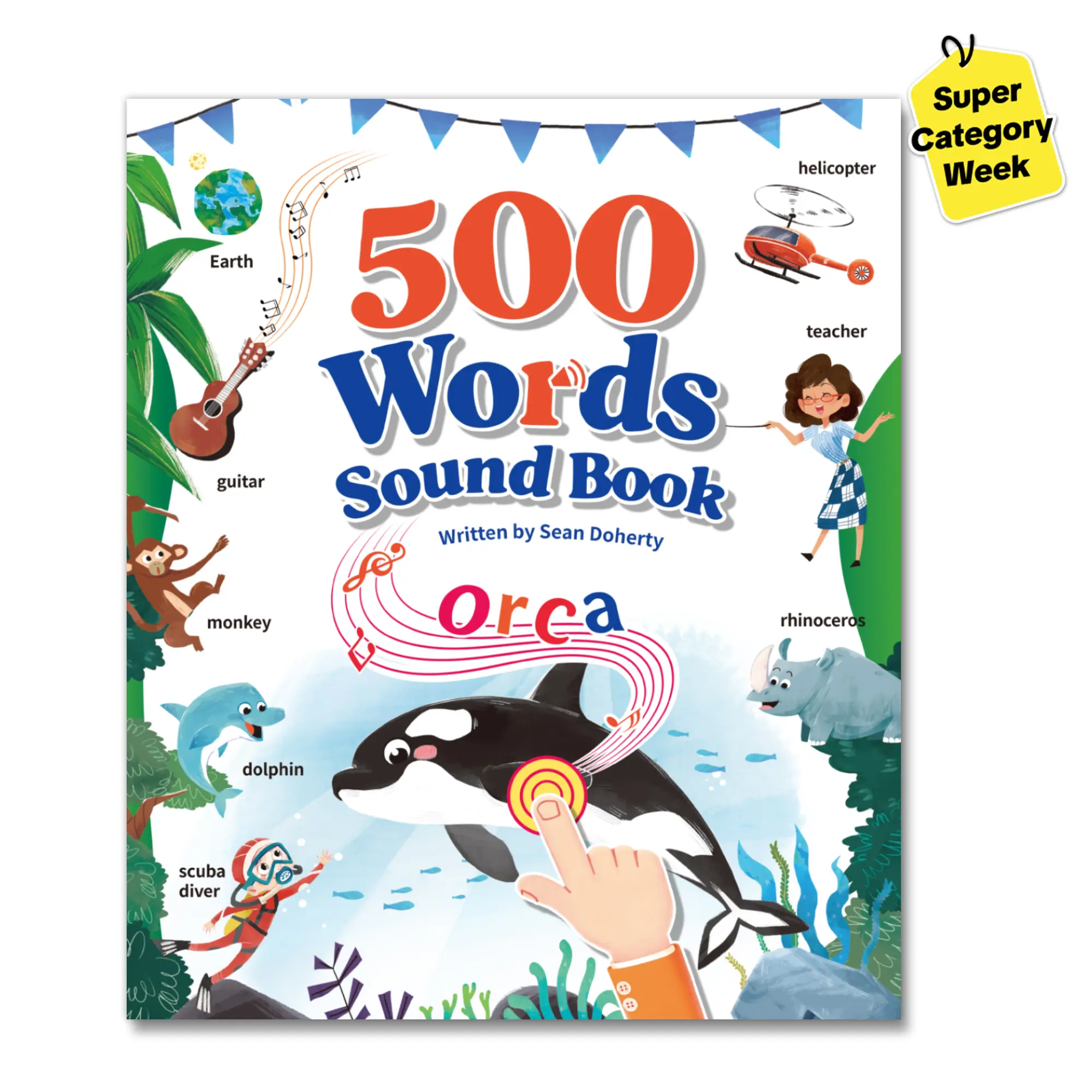 Back To School Timetome English Interactive Sound Book Learning Tool for Kids 1-6, Screen-Free Early Language Learning Toy with 500 Words & 22 Themes, Travel-Ready Fun Gifts & Gift Ideas for Kids Toddlers, Screen‑Free Learning