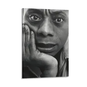 Jamese Baldwins Vintage Photo Poster. Room Aesthetic Print. Canvas Wall Art. Adds Characters to Your Room. Canvas Poster Bedroom Decor Sports Landscape Office Room Decor Gift Frames Ornaments Artistic Decoration Frame-.