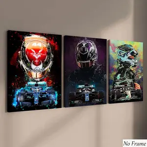 3pcs F1 Racing Wall Art Prints, Colorful Race Car Posters, Ideal for Living Room, Bedroom, Kitchen, Coffee Shop, Perfect Gift