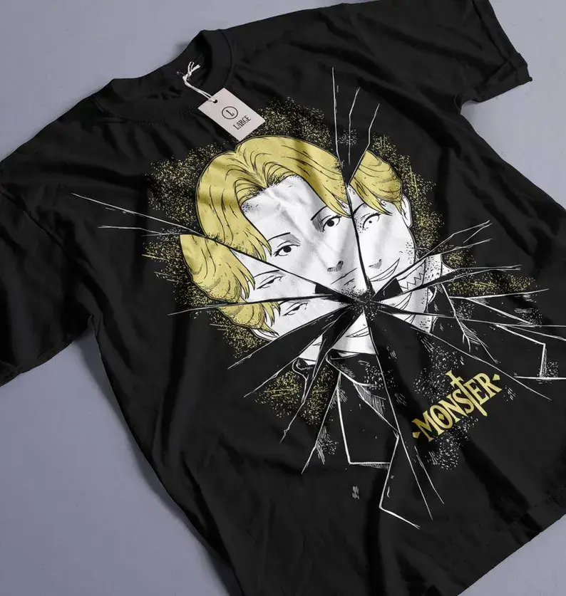 Monster Johan Liebert Kenzo Tenma Unisex Shirt , Monster Anime Shirt Fan Art Mystery Manga, Gift for manga fan,Anime shirt, Gifts shirt vintage style Christmas Holiday Birthday Funny Mens T Shirt