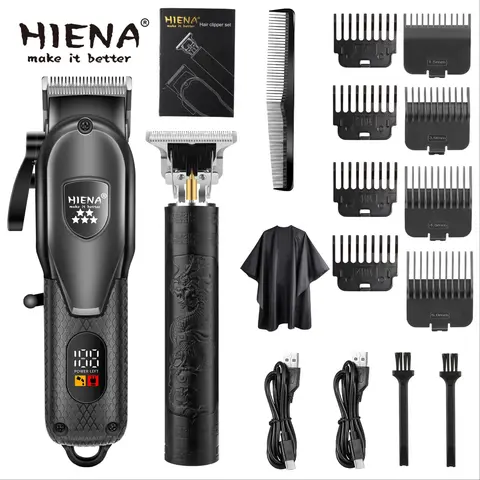 2/3 set of men's electric hair clipper plus razor, USB charging, with LED display, 7000 rpm, family haircut and salon, men's gift, Barber Clippers Set, Hair Trimmer Kit, Barber Equipment