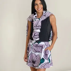 Pleated Skirt in Varsity Poppy