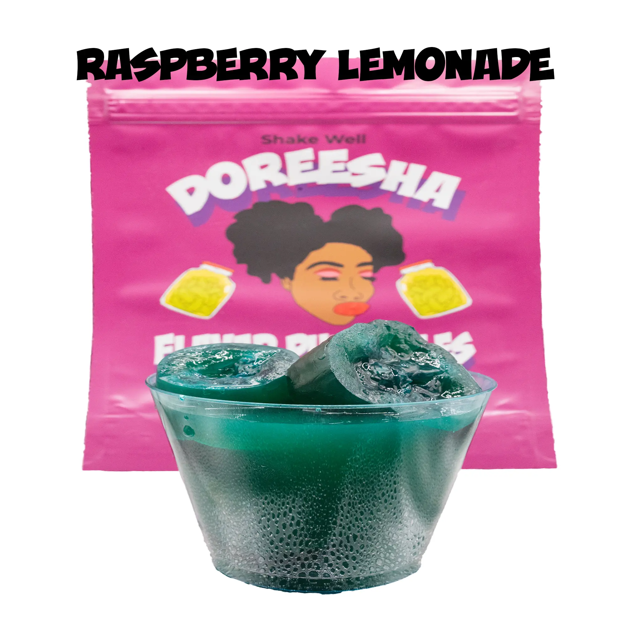Doreesha FLAVAD Puurckles -RASPBERRY LEMONADE- RLC - NEW & IMPROVED WITH CRUNCH Sweet Tangy Sour Snack Raspberry Lemonade Flavored Chunks Made with Vinegar & Artificial Flavors. THIS IS NOT A PICKLEBALL