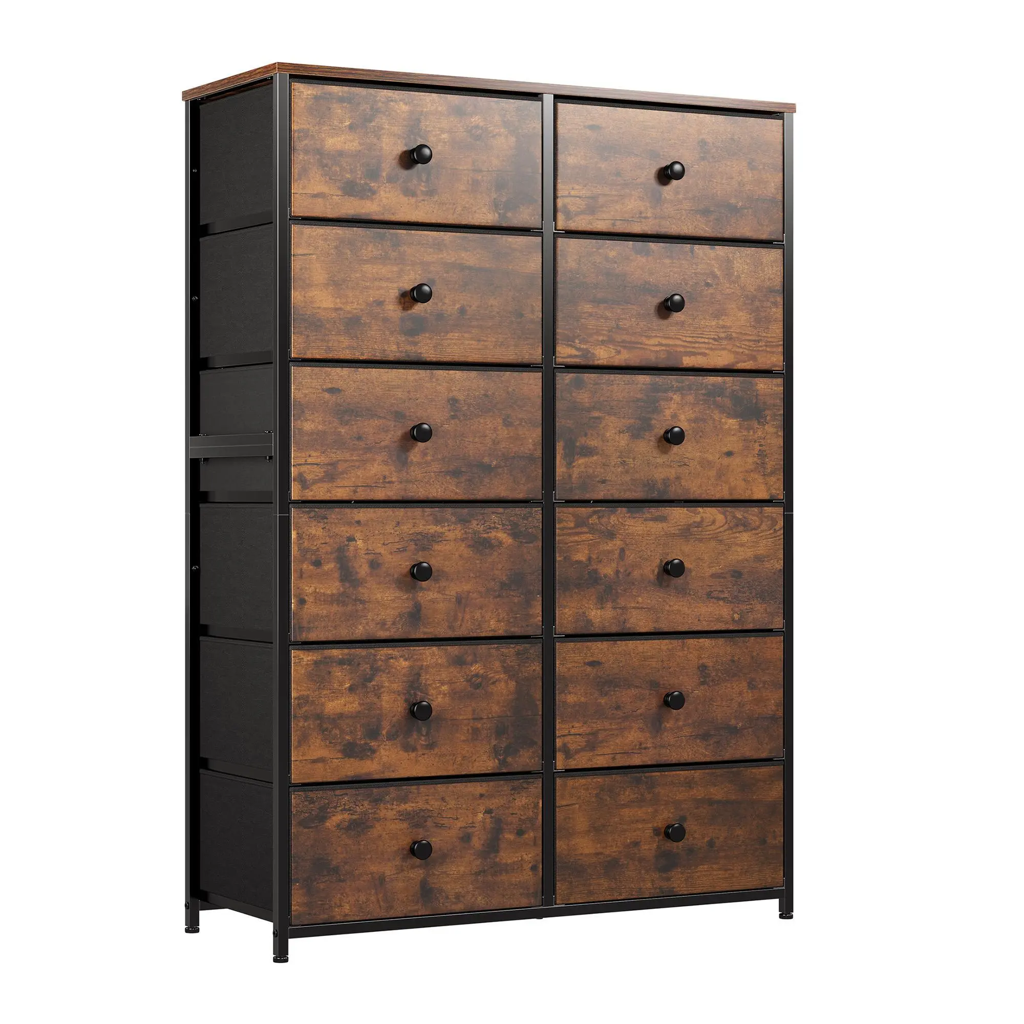 12 Drawer-Rustic Brown