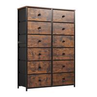 12 Drawer-Rustic Brown