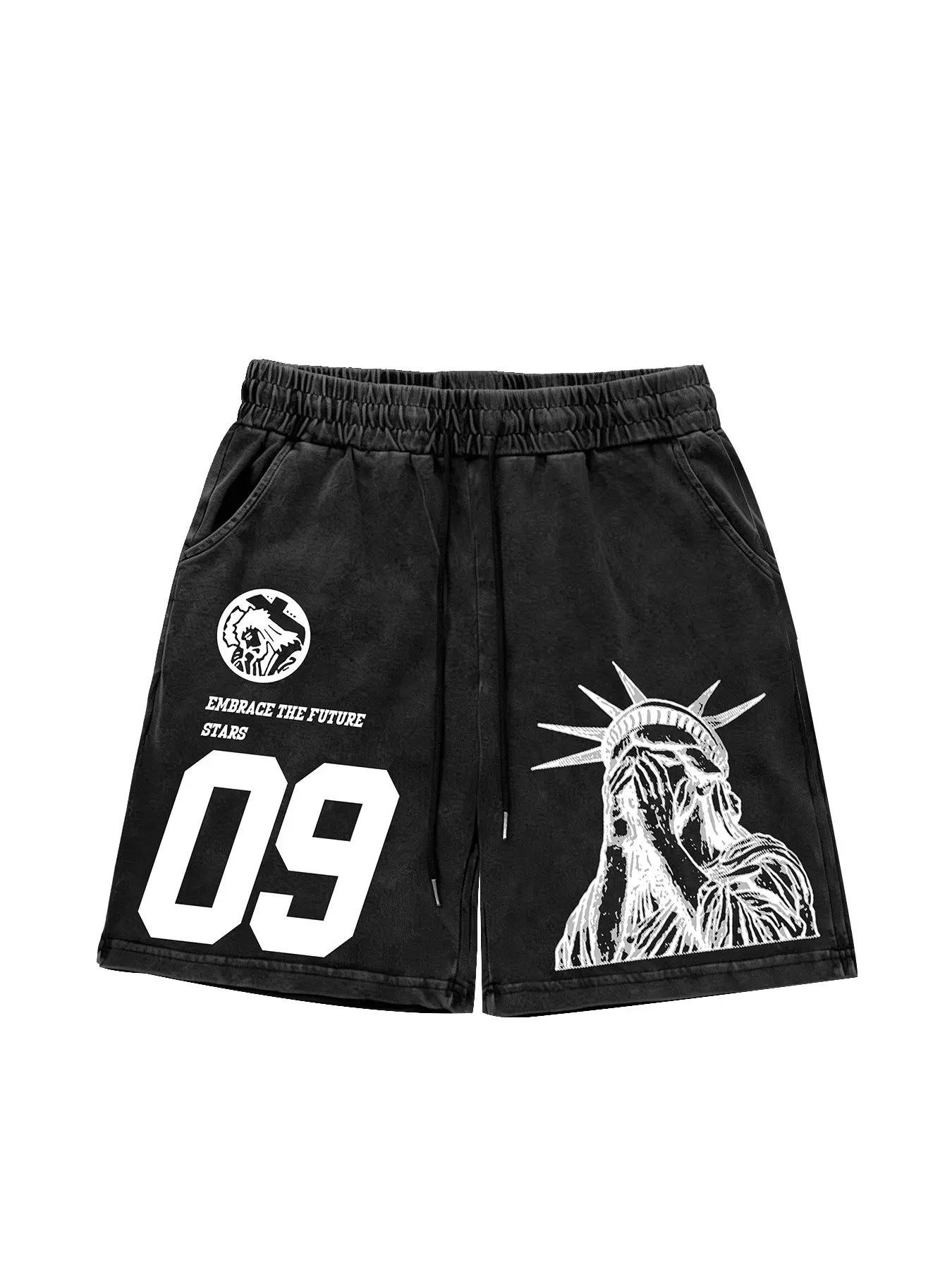 Men's Summer Casual Shorts, Lightweight Printed Shorts, Breathable Printed Shorts, Vintage Washed Tie-Dye Print Design, Trendy Fashionable Sportswear, Perfect for Daily Wear & Outdoor Activities, Breathable Loose Shorts