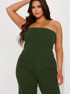 Mine For The Weekend Denim Jumpsuit - Green Mine For The Weekend Denim Jumpsuit - Green