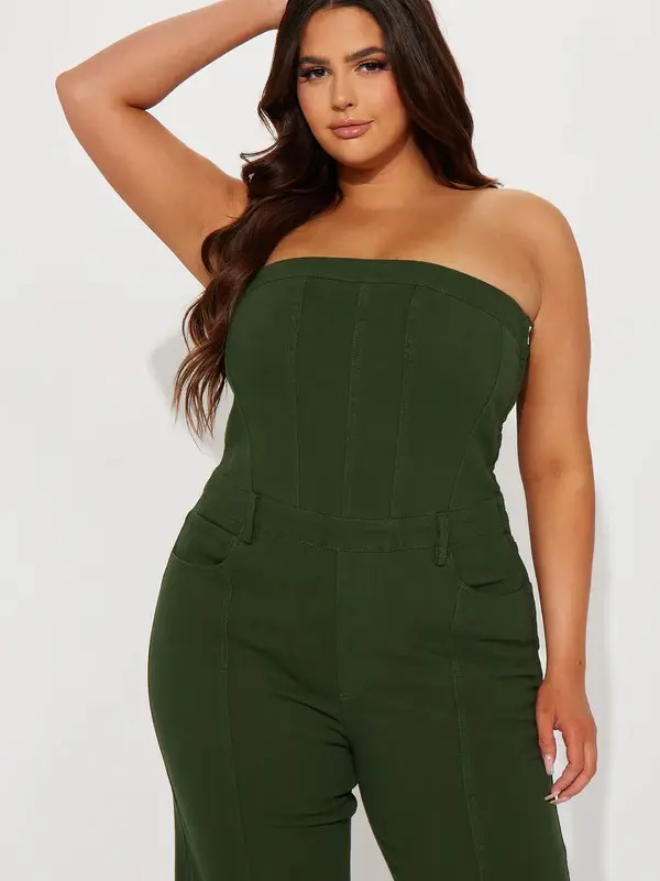 Mine For The Weekend Denim Jumpsuit - Green Mine For The Weekend Denim Jumpsuit - Green