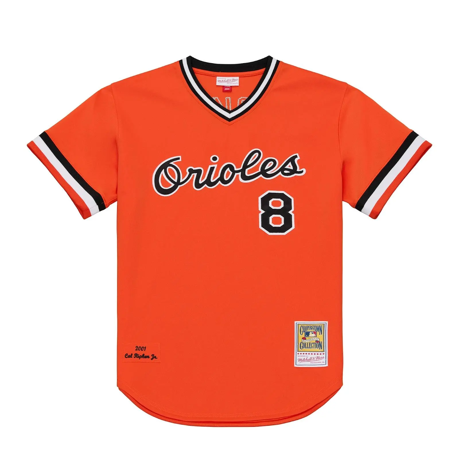 Men's Cal Ripken Jr. Baltimore Orioles Orange 1988 Mesh Batting Practice Jersey MLB Throwback Baseball Cooperstown Fan Gear Mitchell & Ness