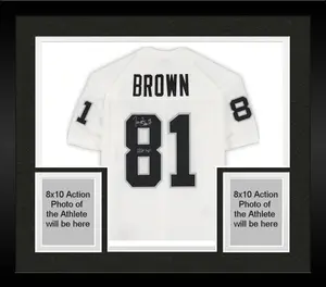Framed Tim Brown Los Angeles Raiders Autographed Mitchell and Ness 1994 White Authentic Jersey with "HOF 15" Inscription - Fanatics Authentic Certified