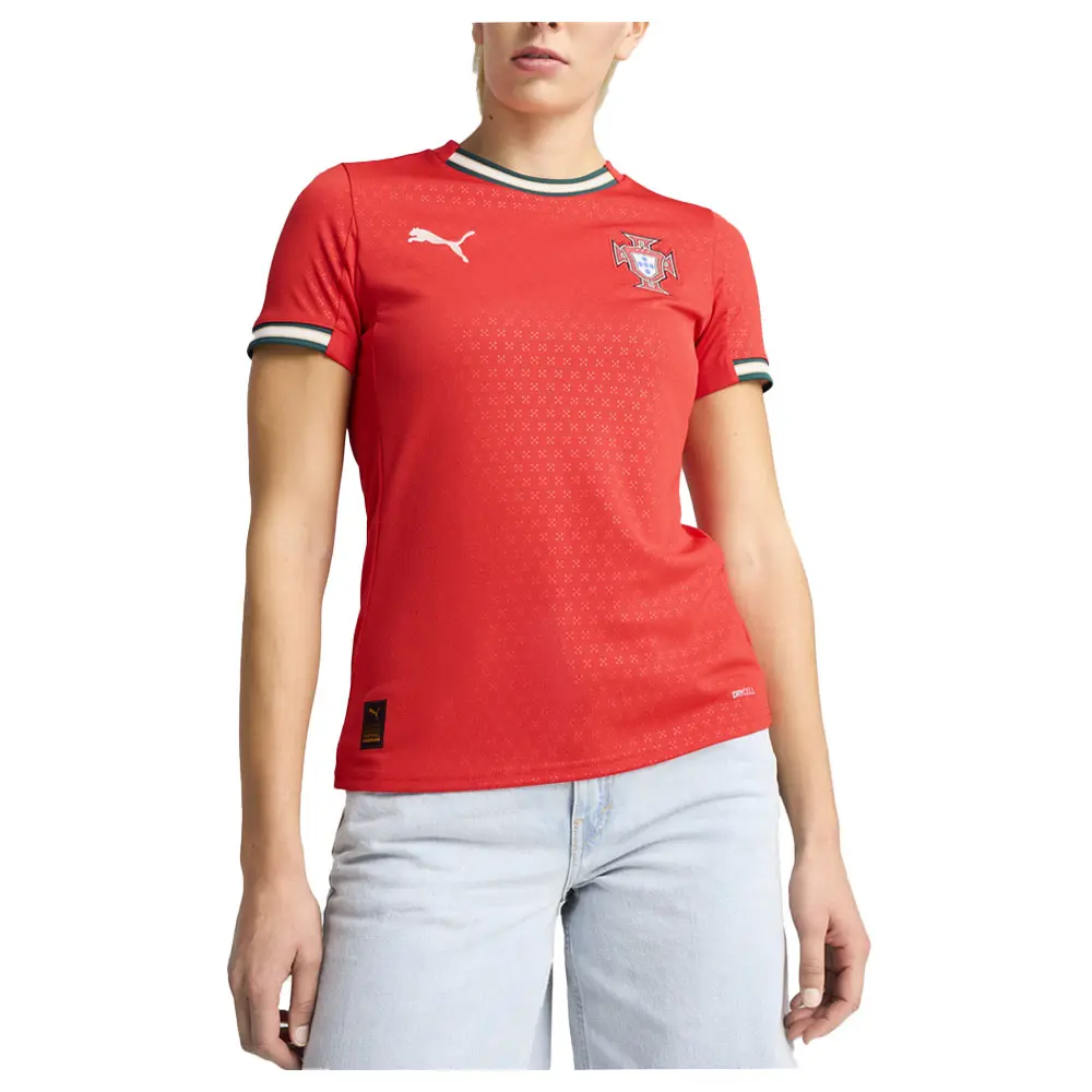 PUMA Womens Portugal Home Crew Neck Short Sleeve Jersey Casual - Red PUMA Womens Portugal Home Crew Neck Short Sleeve Jersey Casual - Red