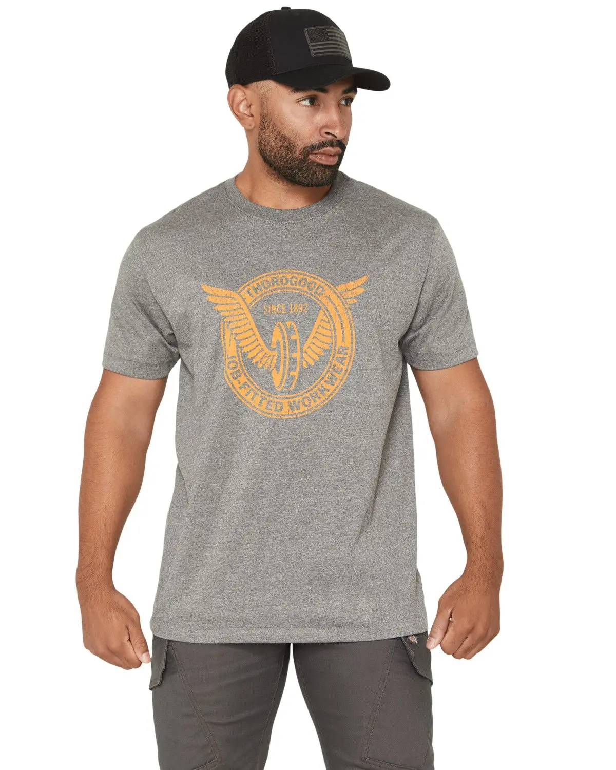 Thorogood Men's Men'S Wing And Wheel Short Sleeve Graphic Work T-Shirt - Tg205793-Dyhr