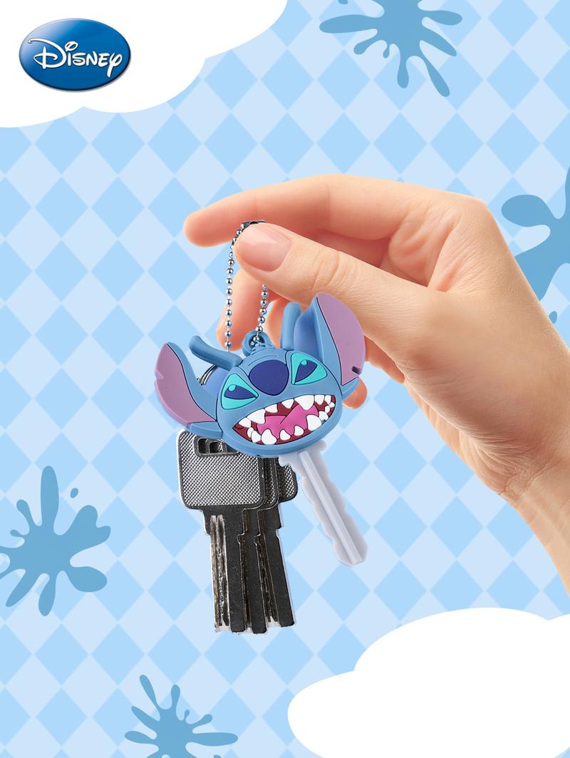 Disney Stitch Keychain 1PC Official License Funny Smile Figurine Bag Clip Charms Anime Figure Charm Anime Collector Keyring Backpack Decor Durable PVC Rubber Gift