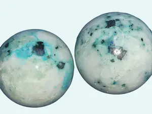 African Blue Phoenix Stone Crystal Sphere -Combination of Malachite, Chrysocolla, and Turquoise