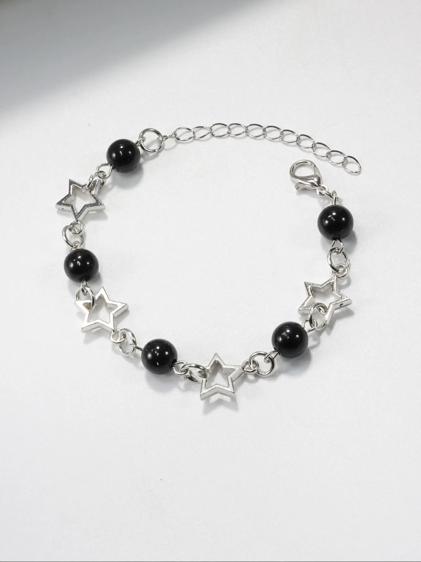 Cute Stars & Beads Link Bracelet, Beaded Bracelet, Fashionable Bracelet, Sweet Fashion Alloy Jewelry for Women & Girls, Trendy All-match Jewelry for Party, Daily Clothing Decor, Exquisite Jewelry for Birthday Gift, Versatile Accessory, Bracelets Jewelry
