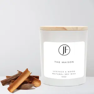 Leather & Wood Scented Candle