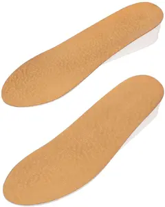 Natural Sheepskin Leather  Adjustable Height Increase Elevator Insoles - Adjustable 3.8 cm | 1.5 inch Taller - IK306