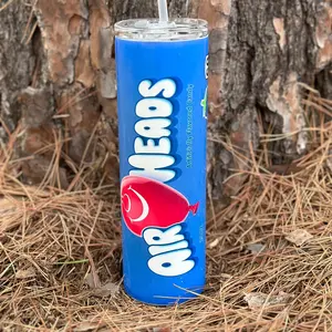Airheads sublimated 20oz and 30oz tumbler. Custom gift  Fast turnaround Available in Red and Green. Candy tumbler Gift Funny Gift