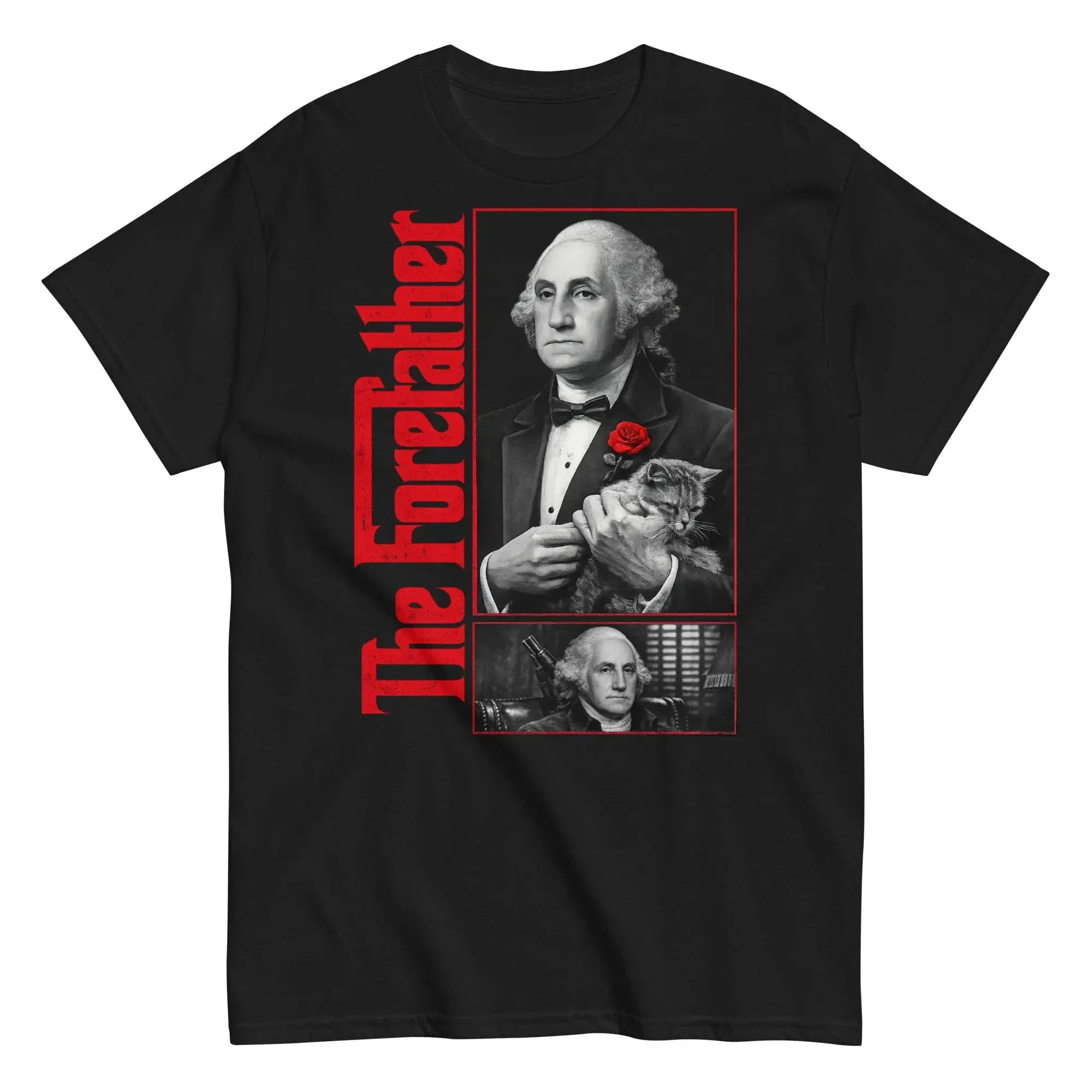 Patriotic George Washington Forefather The American Godfather Graphic T-Shirt