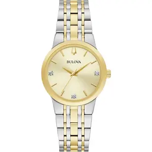 Bulova Modern Two-Tone Diamond Accent Ladies Watch 98P224