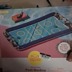 Sun Squad Inflatable Pool Hockey Game Toy Indoor Outdoor Ages 5+ Sports