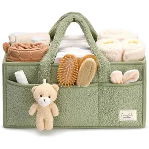 Diaper storage basket, suitable for changing tables. It can also be used as a wipe organizer. An ideal gift for expectant mothers, it is also great for car storage and nursery organization, making it a portable storage solution
