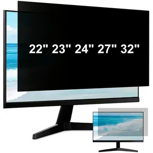 Lusa Design Privacy Screen For Computer Monitor, 27/21.5/22/23.8/24/32/14/15.6/16/23 Inch 16:9/16:10 Aspect Ratio; Anti Spy/Bule Light/Glare And Eye Protection, 2 Install Ways Removable For Office, Airport, Cafe And Other Public Area.