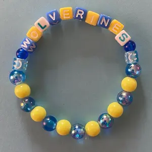GAME DAY Bracelets : “Wolverines!” (represent Michigan) - size EXTRA SMALL