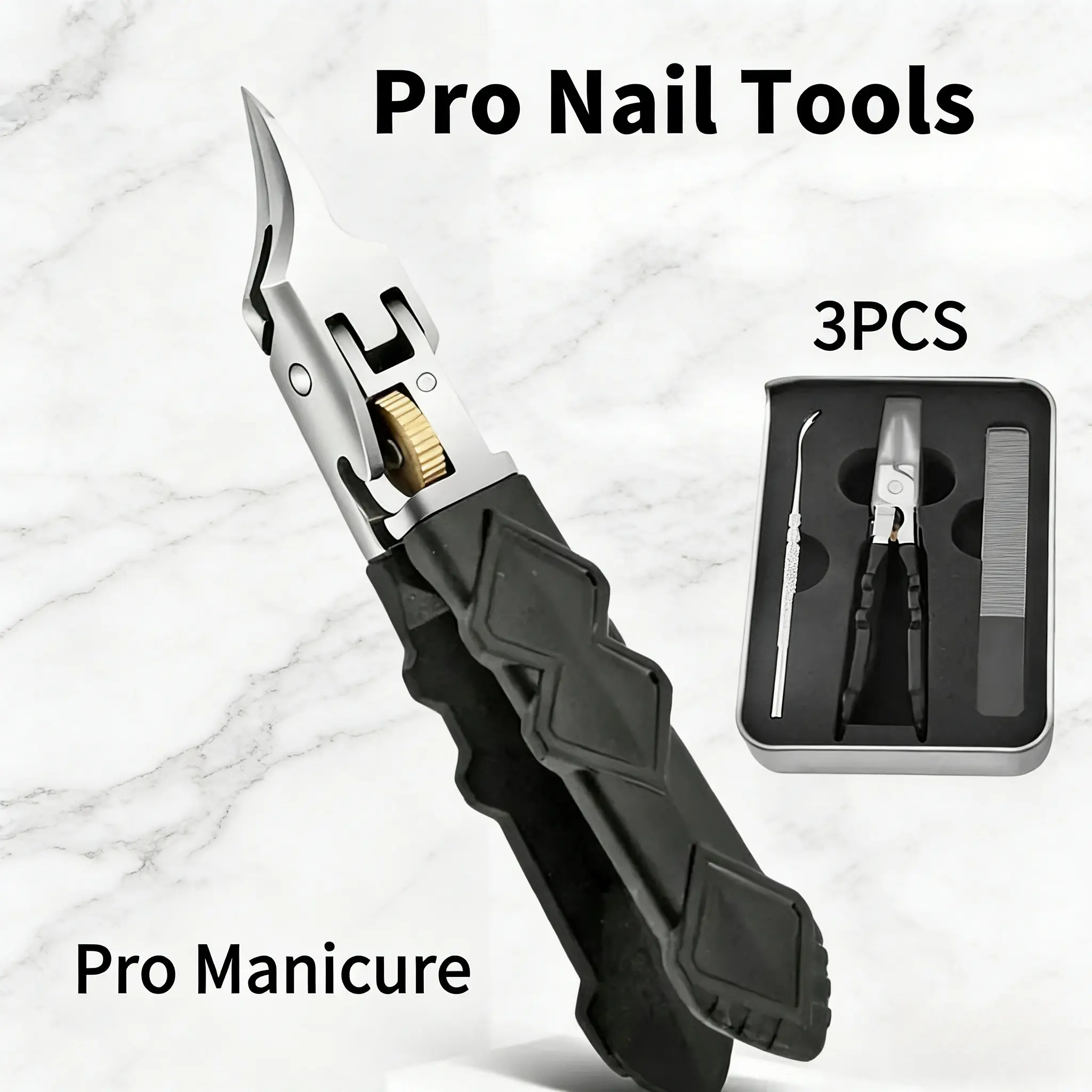 Ultra-Sharp Precision Nail Clipper Kit - Ergonomic Non-Slip Grip, Gear Lock Design, Safe & Durable for Elderly - At-Home Manicure & Pedicure Kits, Daily-Use Nail Care Tool