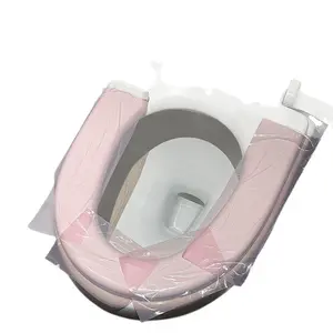 100-piece disposable plastic toilet seat covers, protecting the toilet seat surface, anti-slip, suitable for travel, outings, hotels, and bathroom isolation membranes for waterproofing purposes