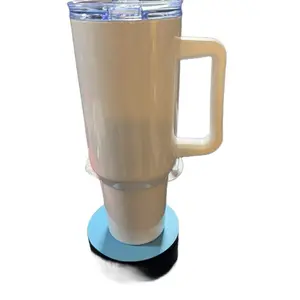Customizable 40oz stainless steel tumbler with side handle Drinkware