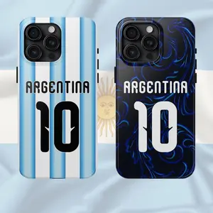 Personalized Player Number Tough Case - Minimalist Soccer Aesthetic Heavy Duty Phone Defender - Custom Team Jersey Graphic