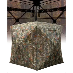 Hunting Blind, Pop Up Ground Blinds with 270° See Through Windows and Silent Magnetic Door, Lightweight for Outdoor Hunting