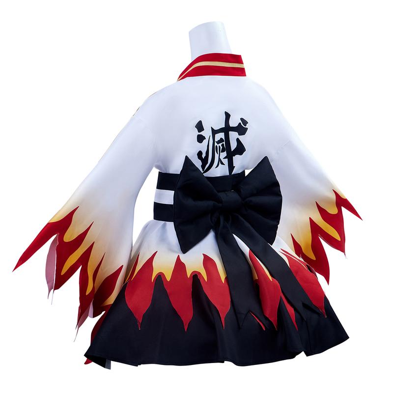 Demon Slayer Cosplay Costume Rengoku Kyoujurou Fanart Costume Women Japanese Kimono Outfit Costume
