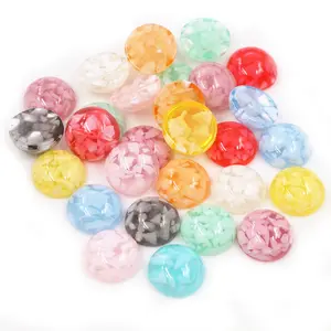 New Fashion 40pcs 12mm Mix Colors Seabed s Style Flat back Resin Cabochon For Bracelet Earrings accessories