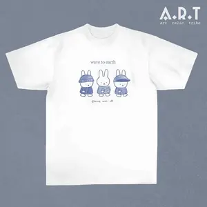 Wave To Earth Miffy Shirt New T shirt Vintage All Sizes Casual Crewneck Short-sleeve Menswear T-Shirt