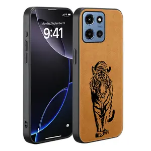 Luxury artificial leather phone case for MOTO G86 Power/G Power 2025 /G 2025 /G 5G 2024/G Play 2024 5G /G Stylus 5G /Edge 60 Pro/ Fusion,protective, Shockproof, high-quality,Fierce tiger