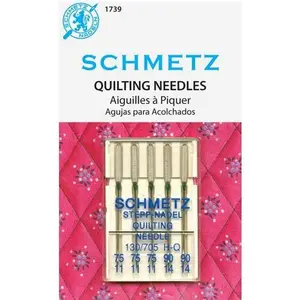 Schmetz 5pk Assorted Quilting Sewing Machine Needles 1739 130/705H-Q 15x1