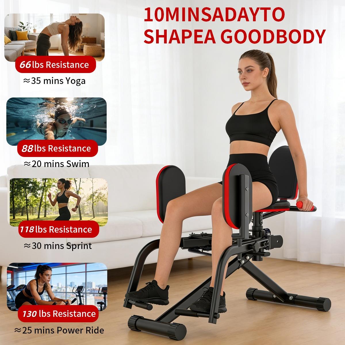 2-In-1 Dual-Resistance Cord Glute Machine - Hip Abductor  & Adductor Exercise Equipment - Adjustment Resistance Levels For Glute Strengthening, For Home Use, Upper Back Exerciser, Thigh Workout Equipment for Hip Sculpting & Butt Lifting SpringStatements