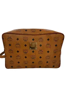 Pre-owned MCM Coated Canvas Toiletry Cognac Visetos Bag 30 cm