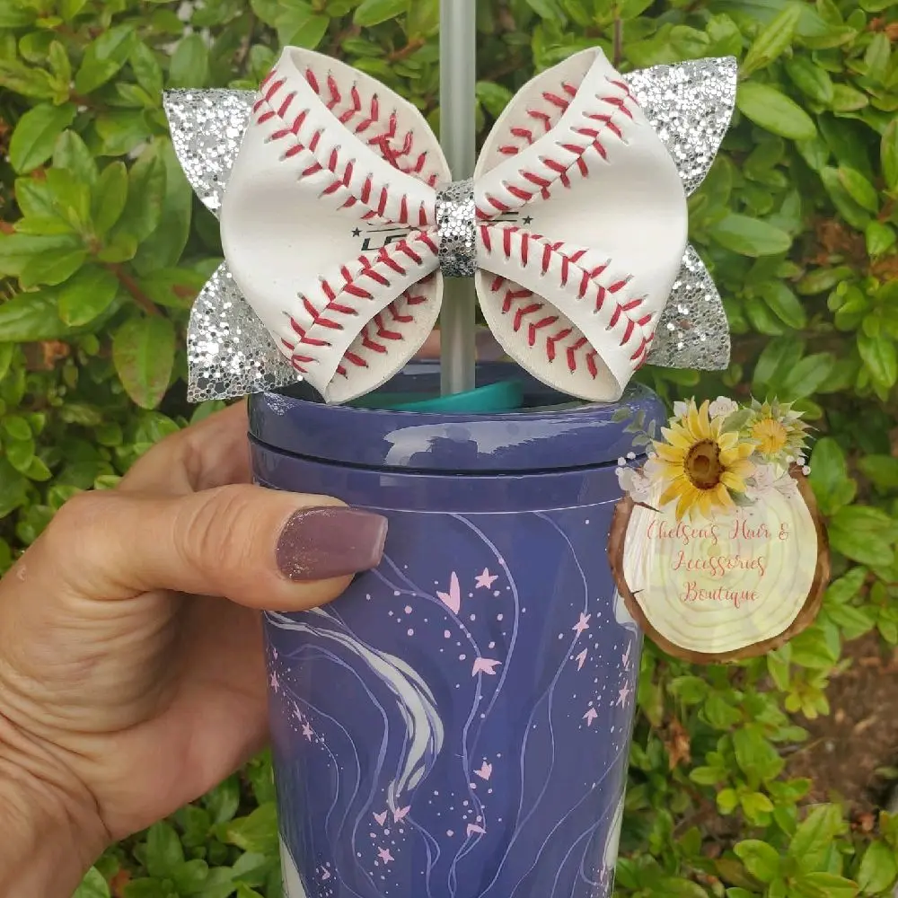 Baseball Straw Bow