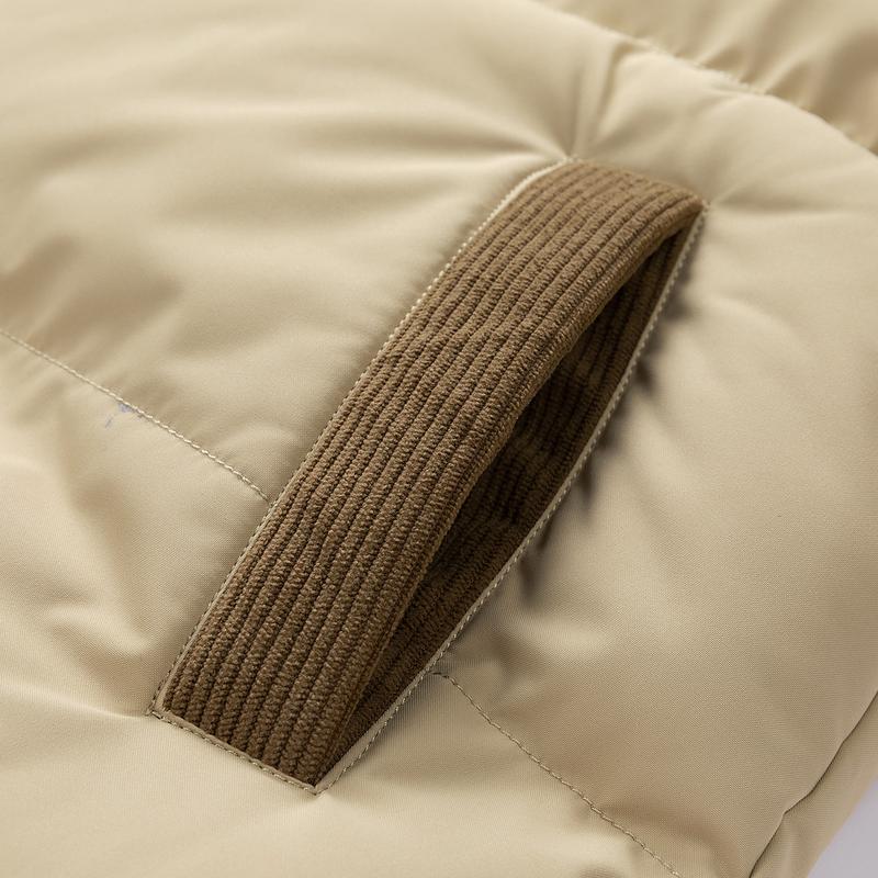 Modern Men's Cotton-Padded Coat: Mixed-Material Cut with Milano Italy Typography Graphic Print – A Sleek Warm Piece Merging Functional Design With Contemporary European Aesthetic Perfect for Daily Commutes Leisure Days or Cold-Weather Adventures