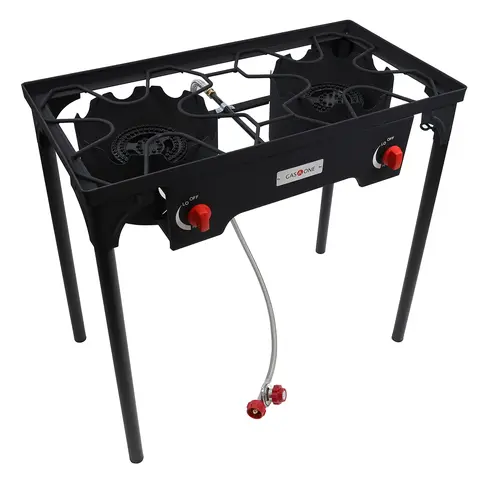 GasOne High-Pressure Double Burner Propane Stove - Heavy-Duty Outdoor Cooker for Boiling, Frying/ Perfect for Crawfish Boils & Large Pot Cooking outdoor cooking
