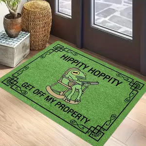 Cartoon Frog Pattern Door Mat, Non-Slip Rug, Decorative Area Rug, Home Decor Carpet, Suitable for Living Room, Bedroom, Kitchen, Durable & Stylish Design