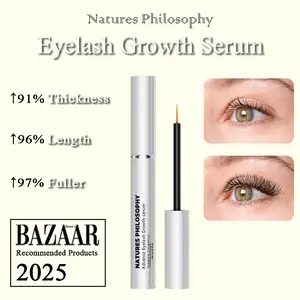 Natures Philosophy Eyelash Growth Serum - Gentle Formula for Thicker Longer Looking Lashes - Safe for Daily Use - Enhances Natural Lashes